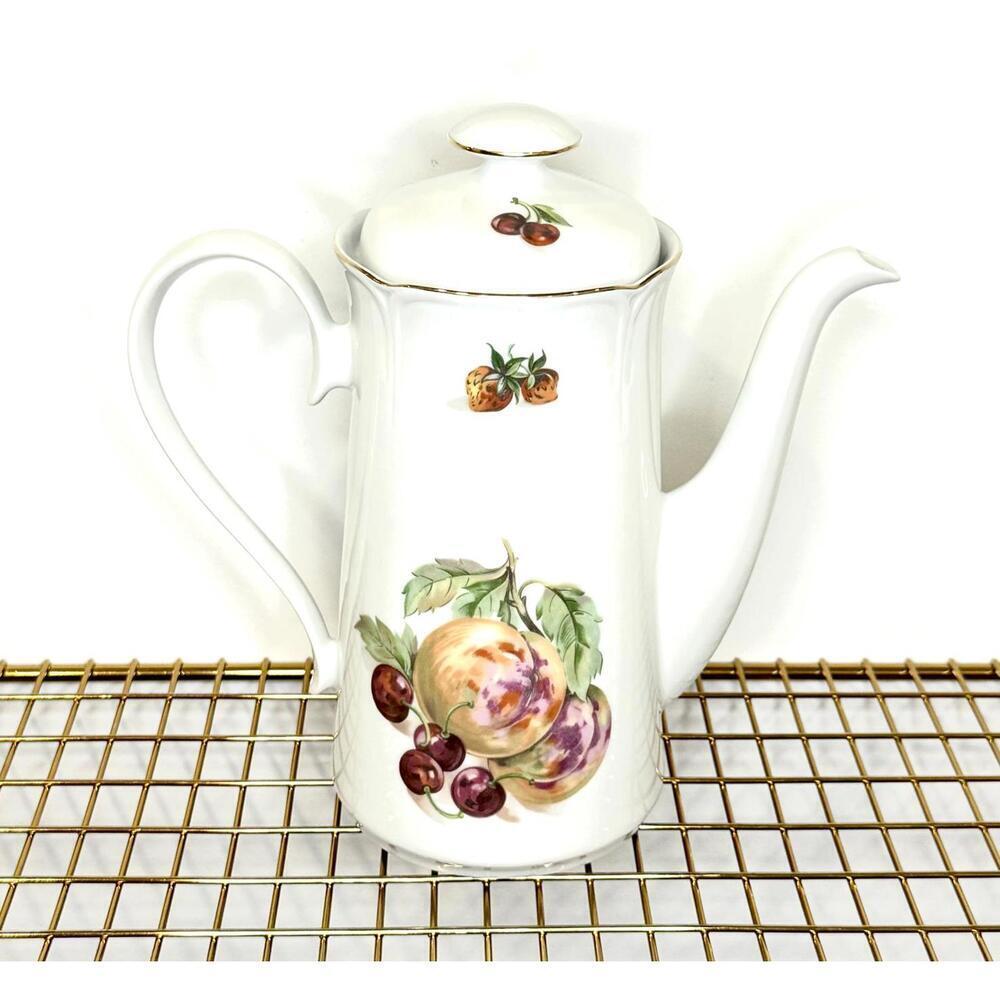 Vintage German Graf Von Henneberg Ilmenau Porcelain Coffee Pot with Lid